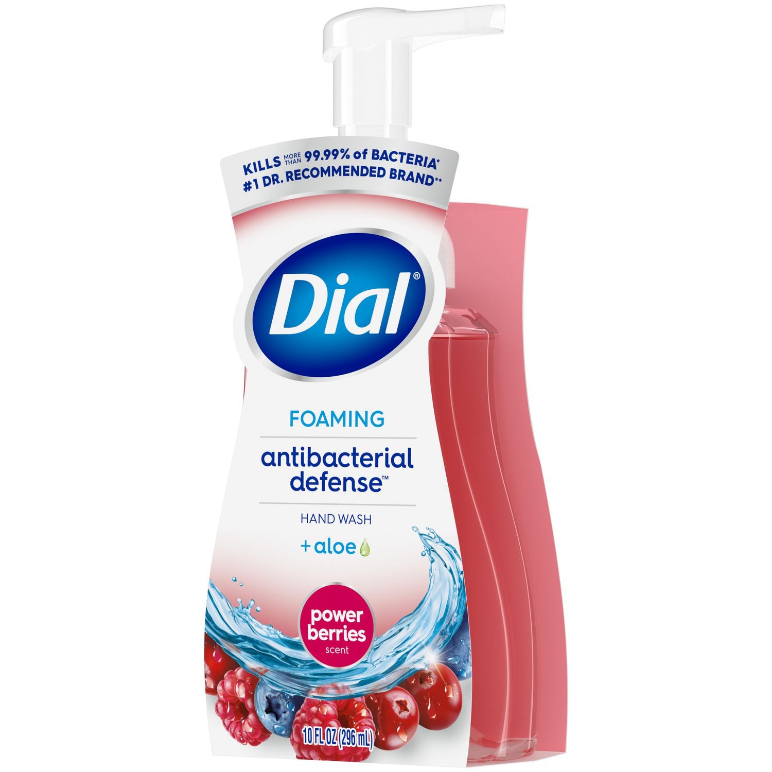 Dial® Antibacterial Foaming Hand Wash, Power Berries Scent, 10 oz, 8/Carton