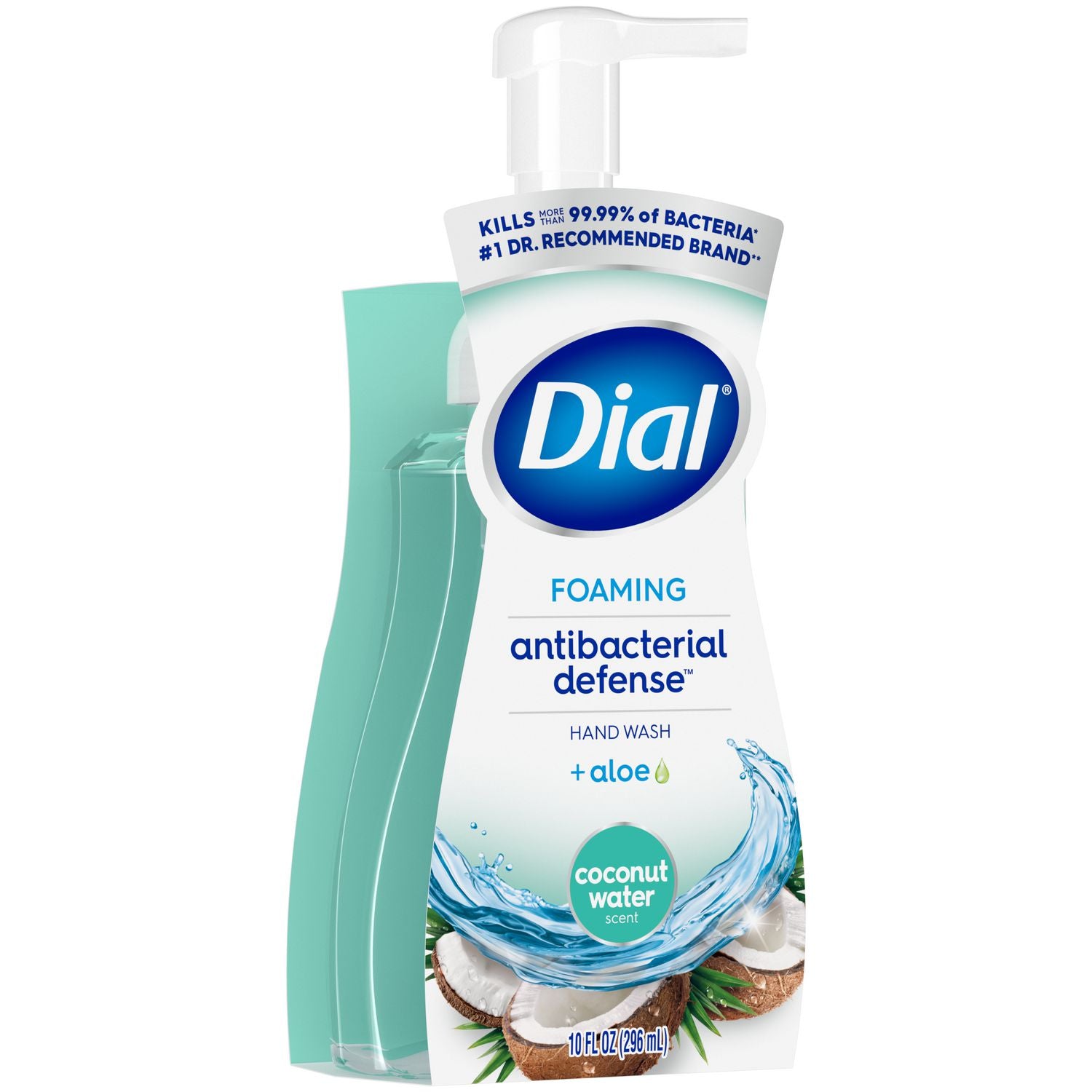 Dial® Antibacterial Foaming Hand Wash, Coconut Water Scent, 10 oz, 8/Carton