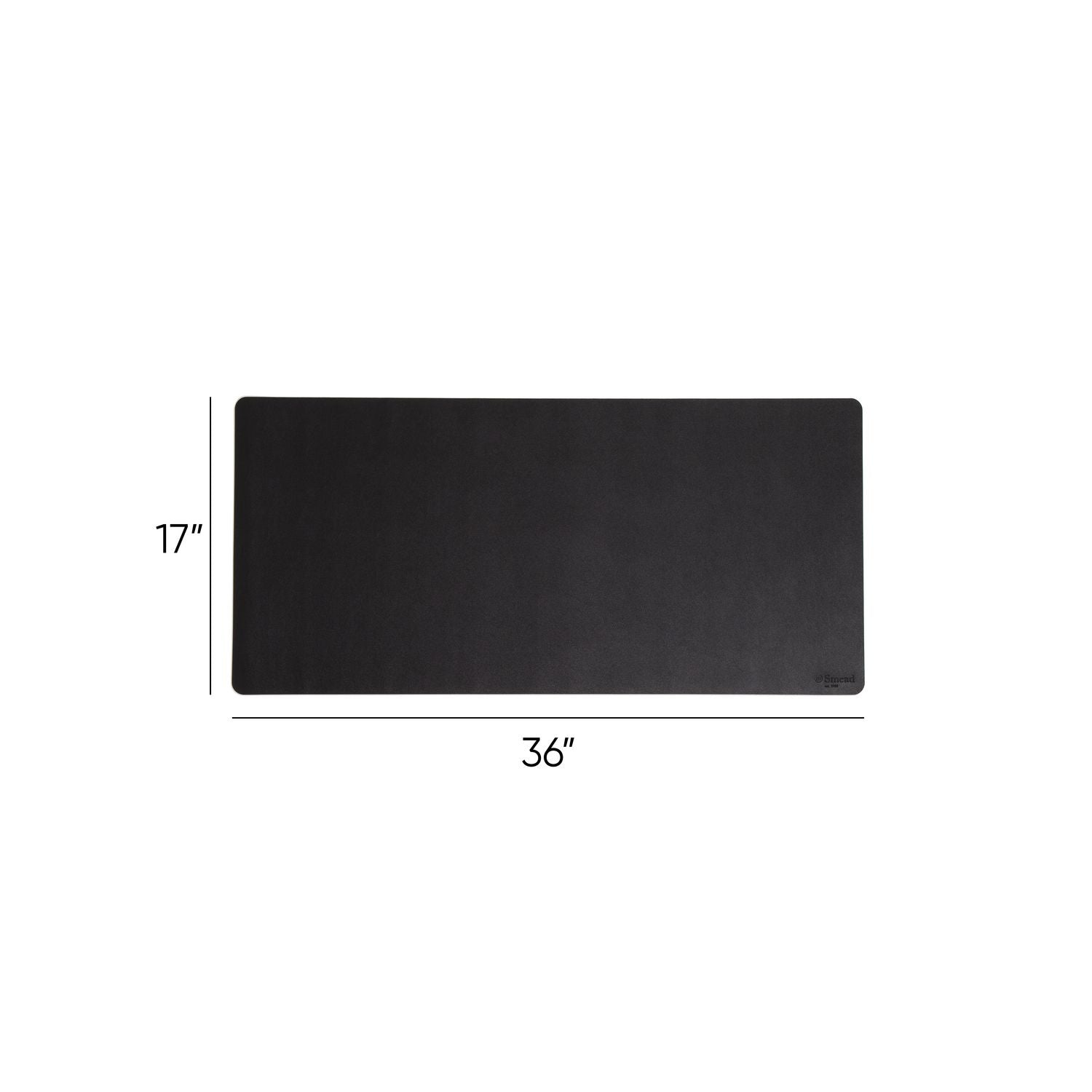 Smead Vegan Leather Desk Pads, 36 x 17, Charcoal