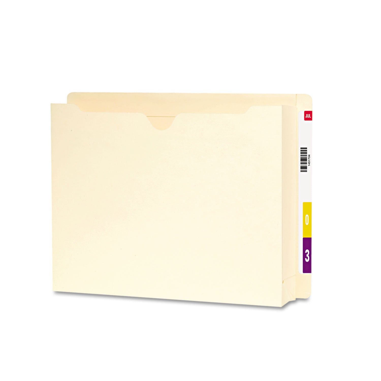 Smead Heavyweight End Tab File Jacket With 2" Expansion, Straight Tab, Letter Size, Manila, 25/box