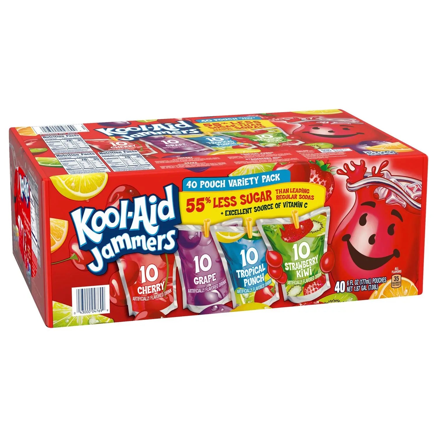 Jammers Juice Pouch Variety Pack, 6 oz Pouch, 80/Carton Kool-Aid Flipcost