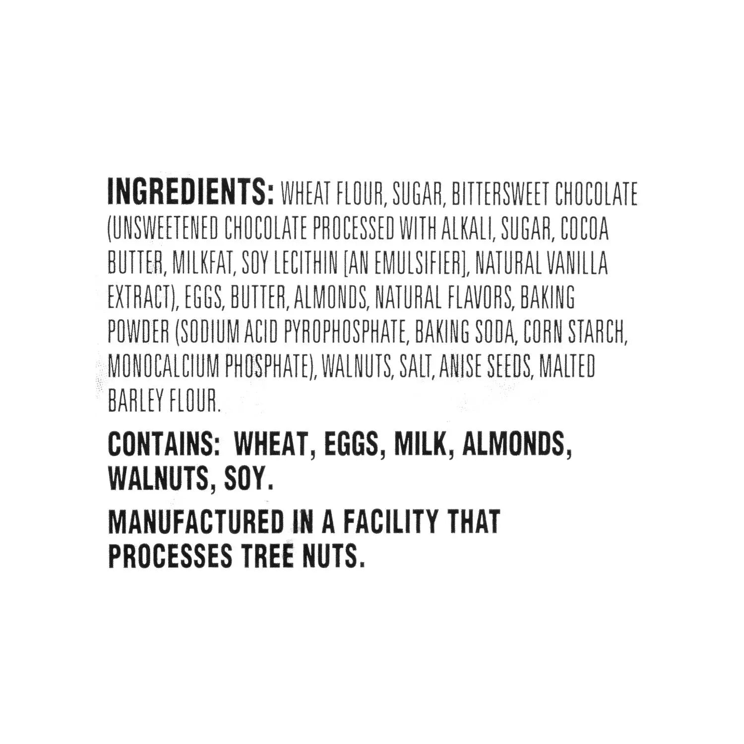 Biscotti, Dark Chocolate Almond, 0.88 oz Packet, 25/Tub, 2 Tubs/Carton Nonni's® Flipcost