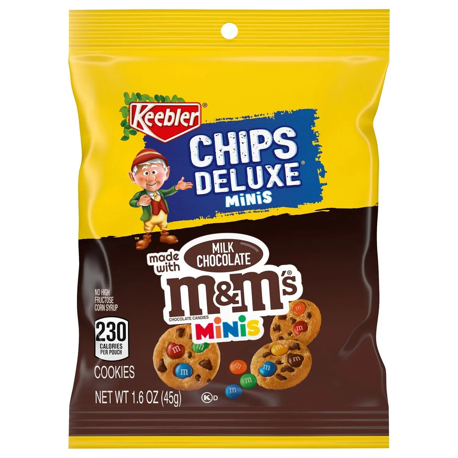 M&M Cookie Packs, Chocolate, 1.6 oz Pouch, 30/Box, 2 Boxes/Carton Keebler® Flipcost