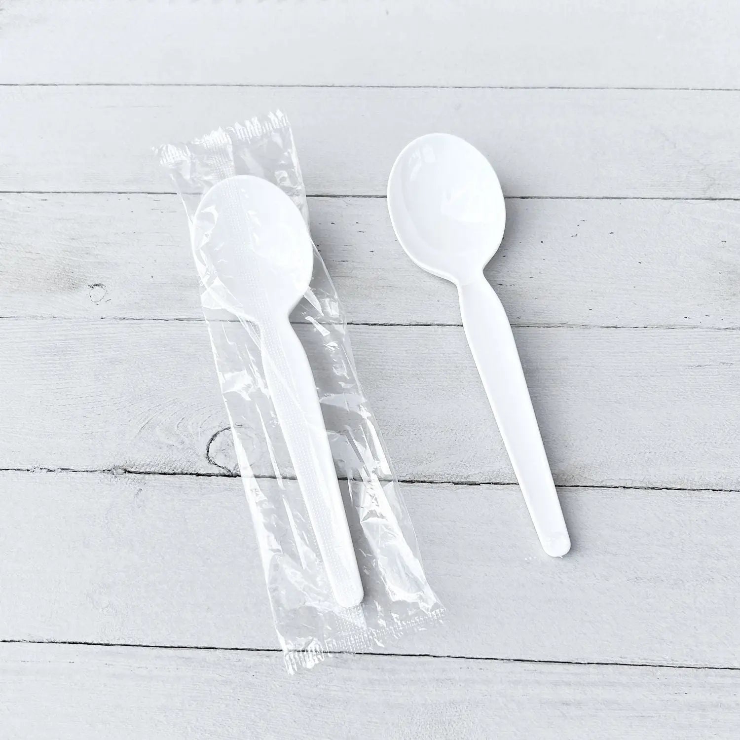 Heavyweight Wrapped Polystyrene Cutlery, Teaspoon, White, 1,000/Carton Boardwalk® Flipcost