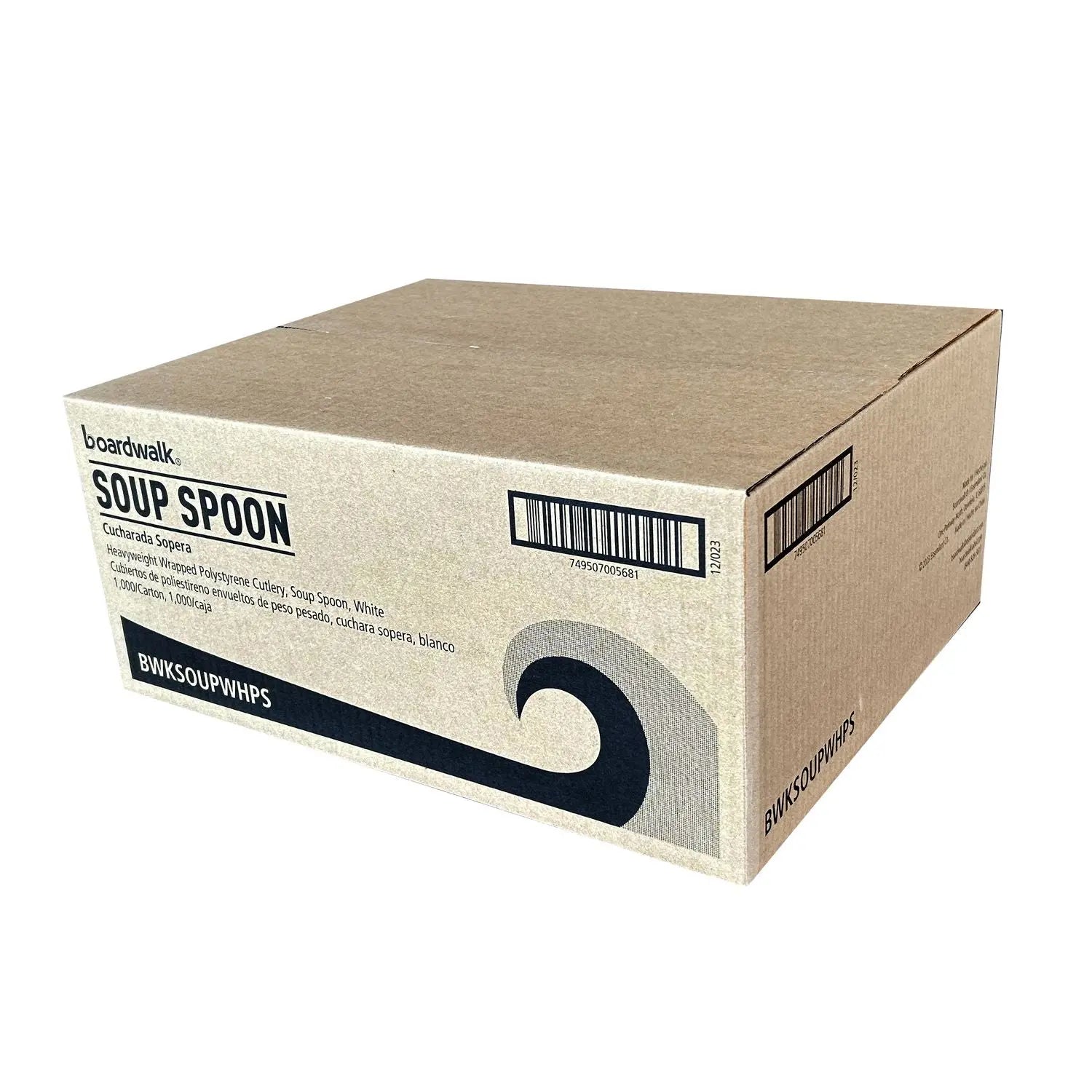 Heavyweight Wrapped Polystyrene Cutlery, Soup Spoon, White, 1,000/Carton Boardwalk® Flipcost