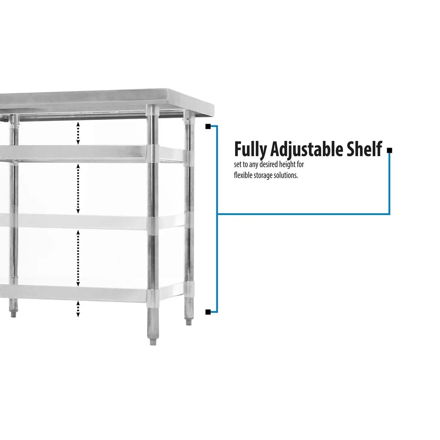 Stainless Steel Flat Top Work Tables, 24w x 24d x 36h, Silver, 2/Pallet BK Resources Flipcost