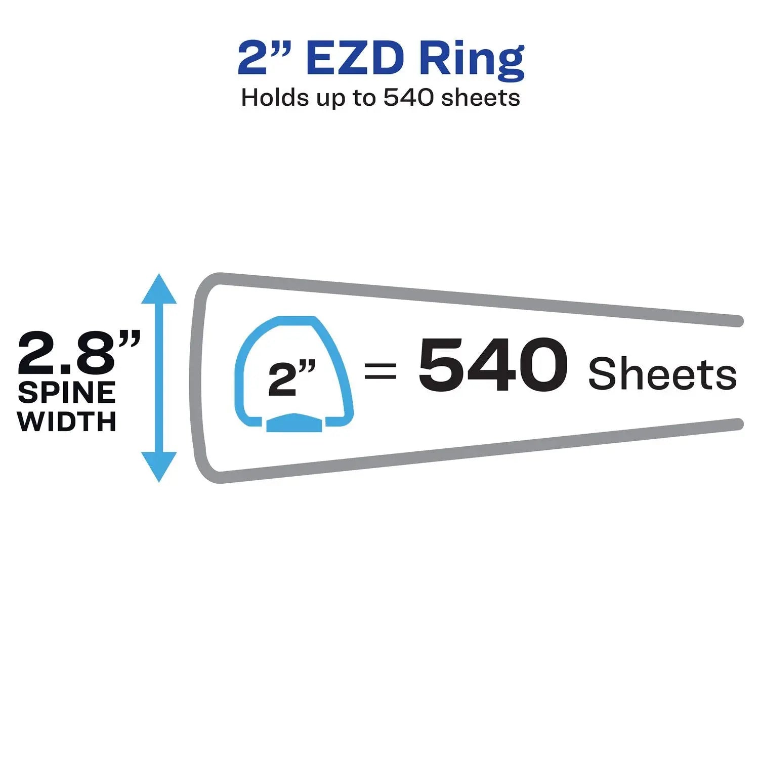 Durable View Binder with DuraHinge and EZD Rings, 3 Rings, 2" Capacity, 11 x 8.5, White, 12/Carton Avery® Flipcost