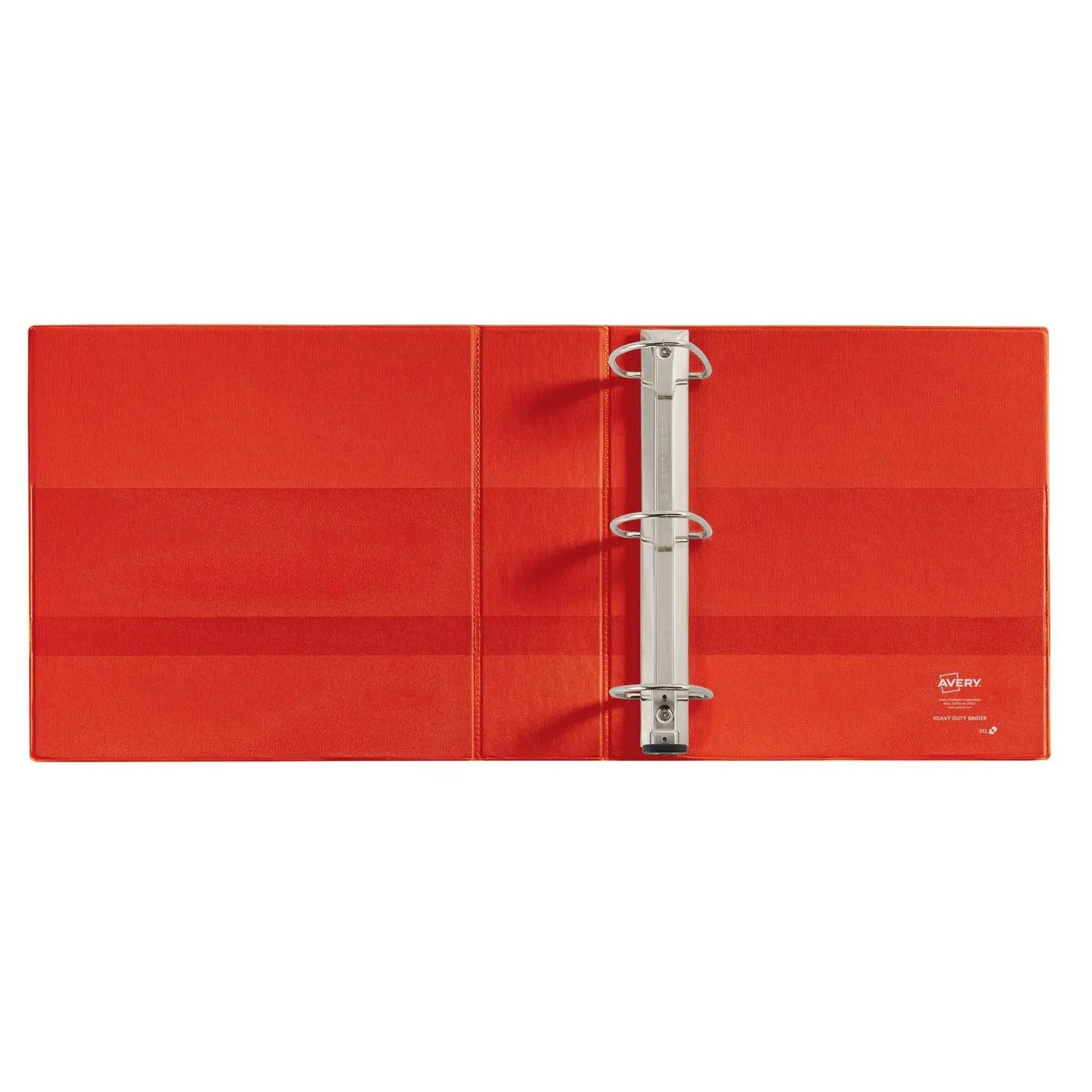 Heavy-Duty View Binder with DuraHinge and Locking One Touch EZD Rings, 3 Rings, 3" Capacity, 11 x 8.5, Red, 4/Carton Avery® Flipcost