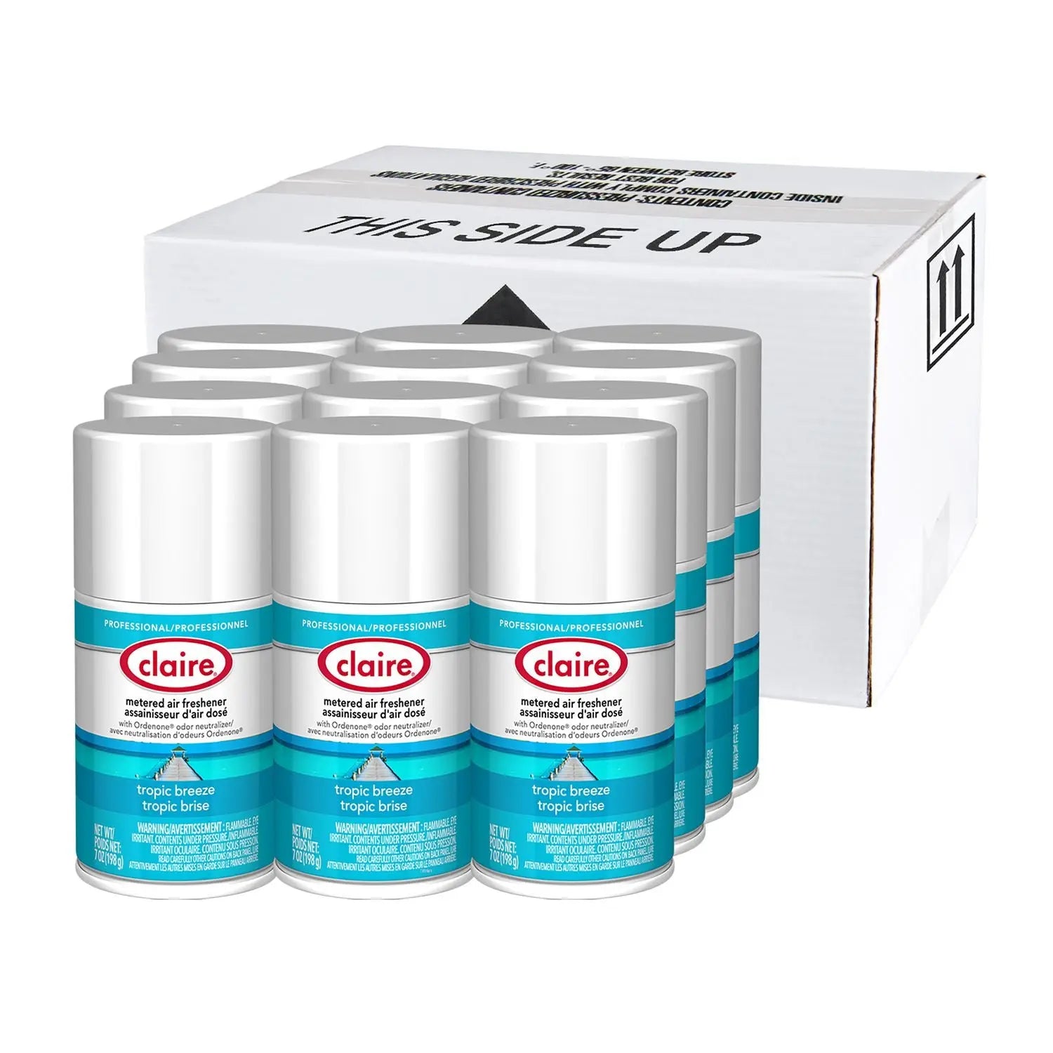 Metered Air Freshener, 7 oz Aerosol Spray, Tropic Breeze, 12/Carton Claire® Flipcost
