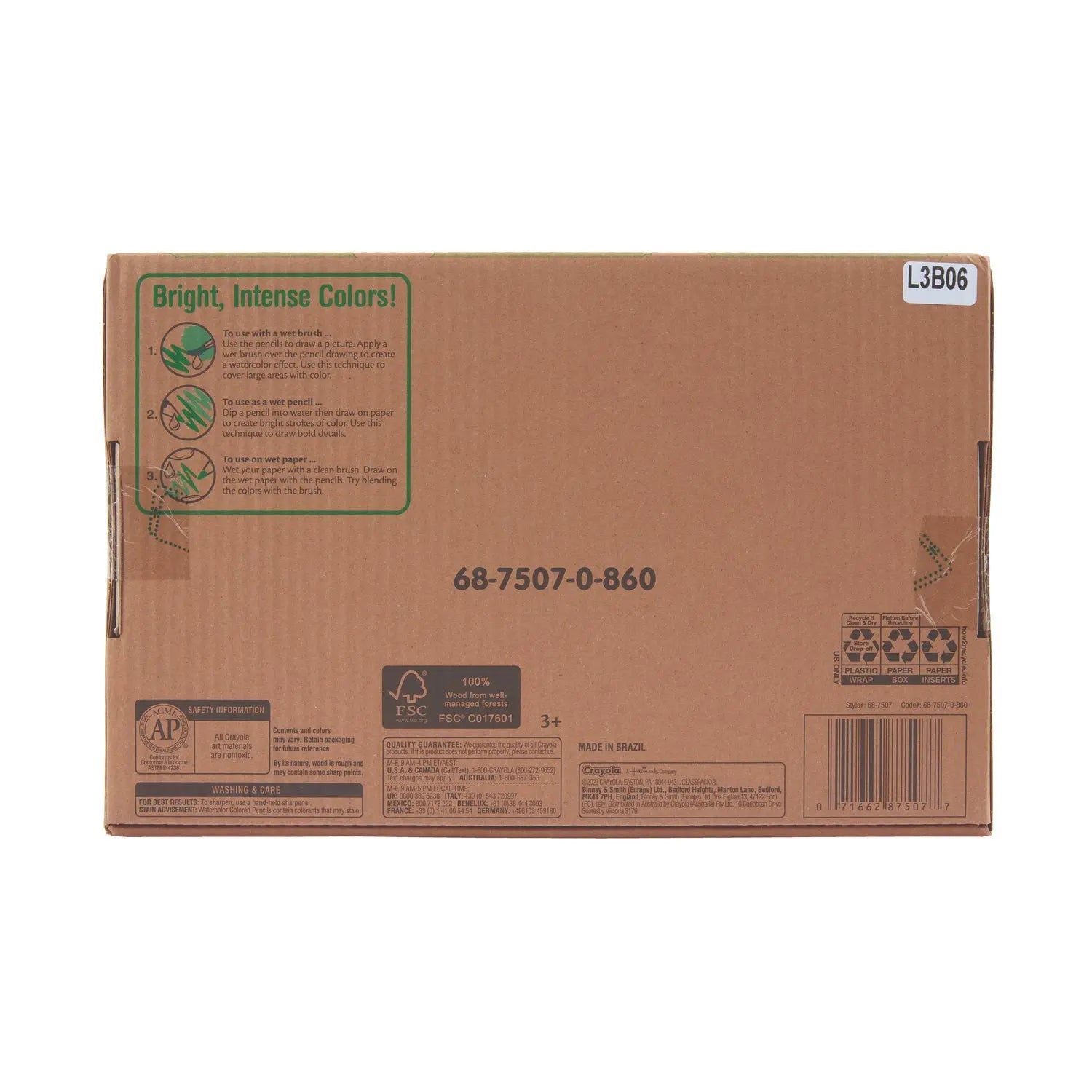 Watercolor Pencil Classpack, 3.3 mm, Assorted Lead and Barrel Colors, 240/Pack Crayola® Flipcost