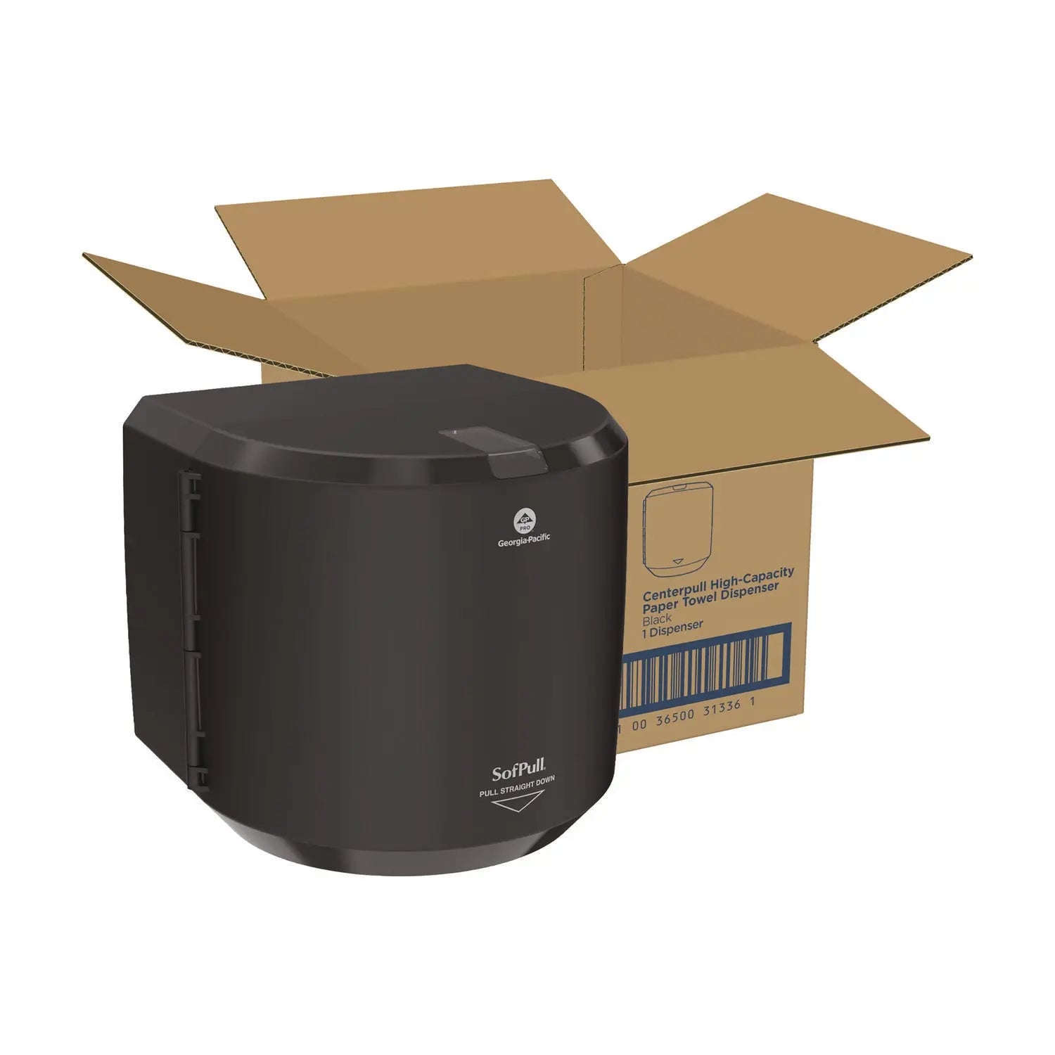 SofPull CenterPull Hand Towel Dispenser, 10.13 x 10.58 x 11.33, Black Georgia Pacific® Professional Flipcost