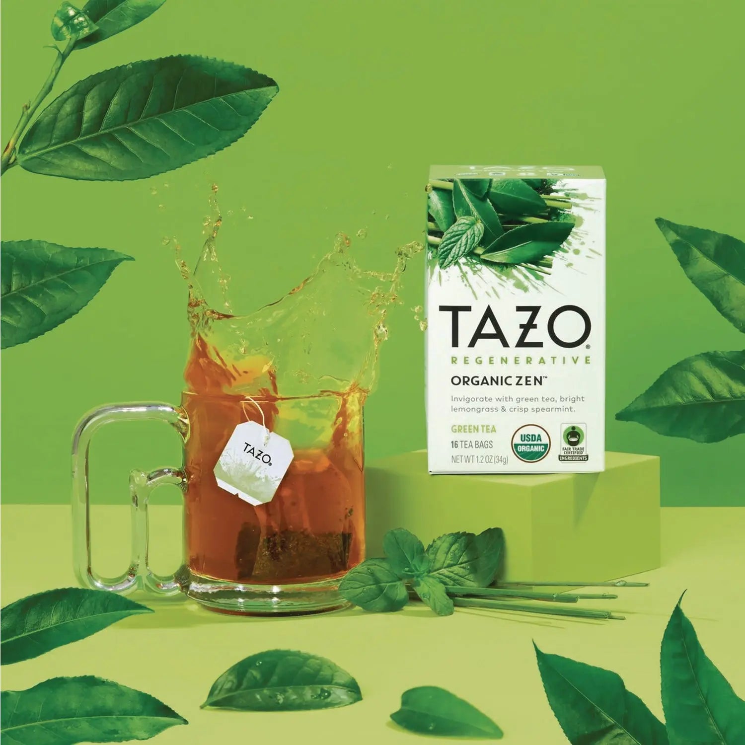 Tea Bags, Organic Zen, 16/Box, 6 Boxes/Carton Tazo® Flipcost