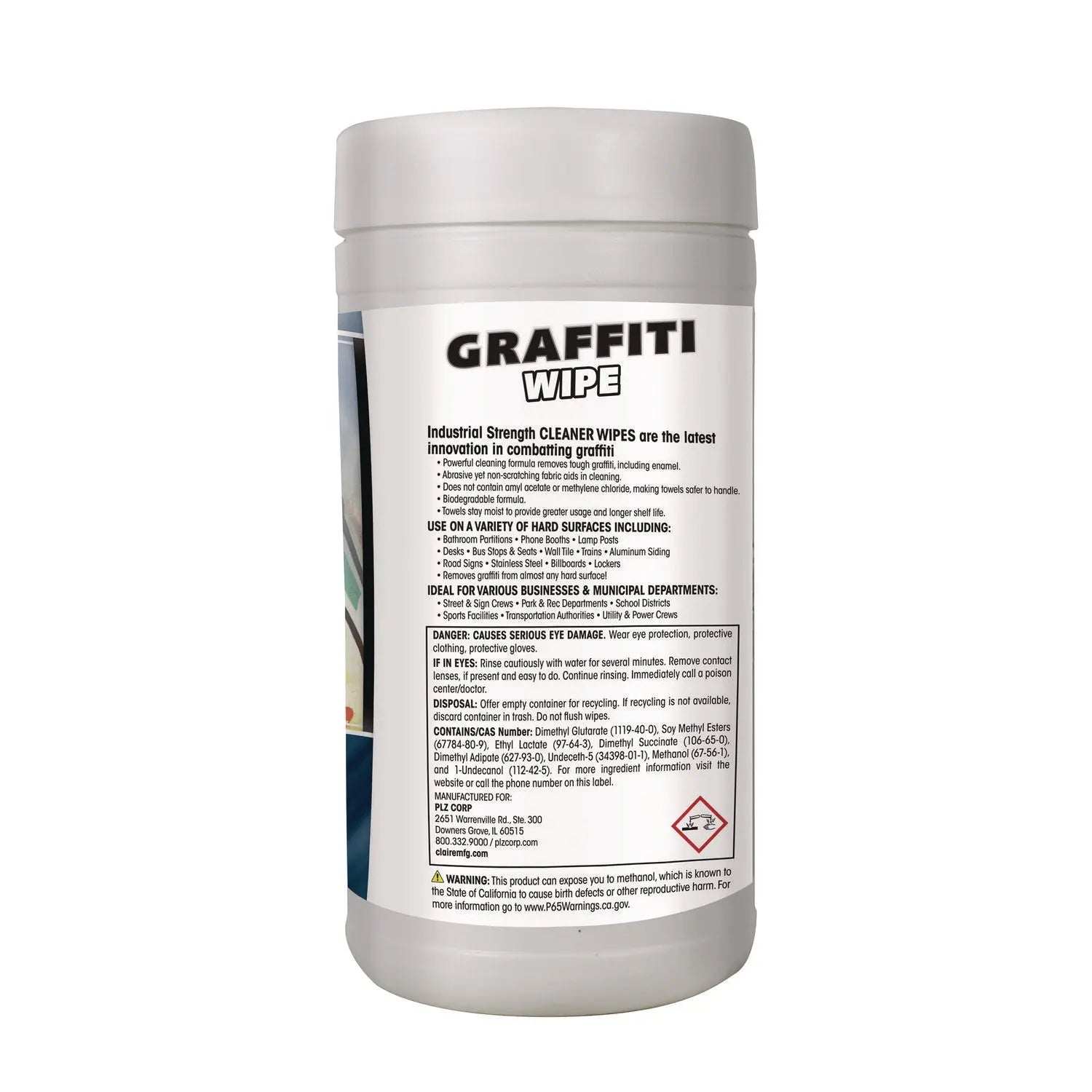 Graffiti Wipe, 1-Ply, 12 x 9.5, Mild Scent, Purple, 6/Carton Claire® Flipcost