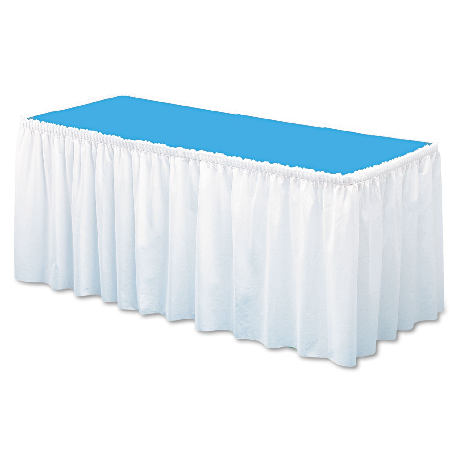 Tablemate® Table Set Linen-Like Table Skirting, Polyester, 29" X 14 Ft, White