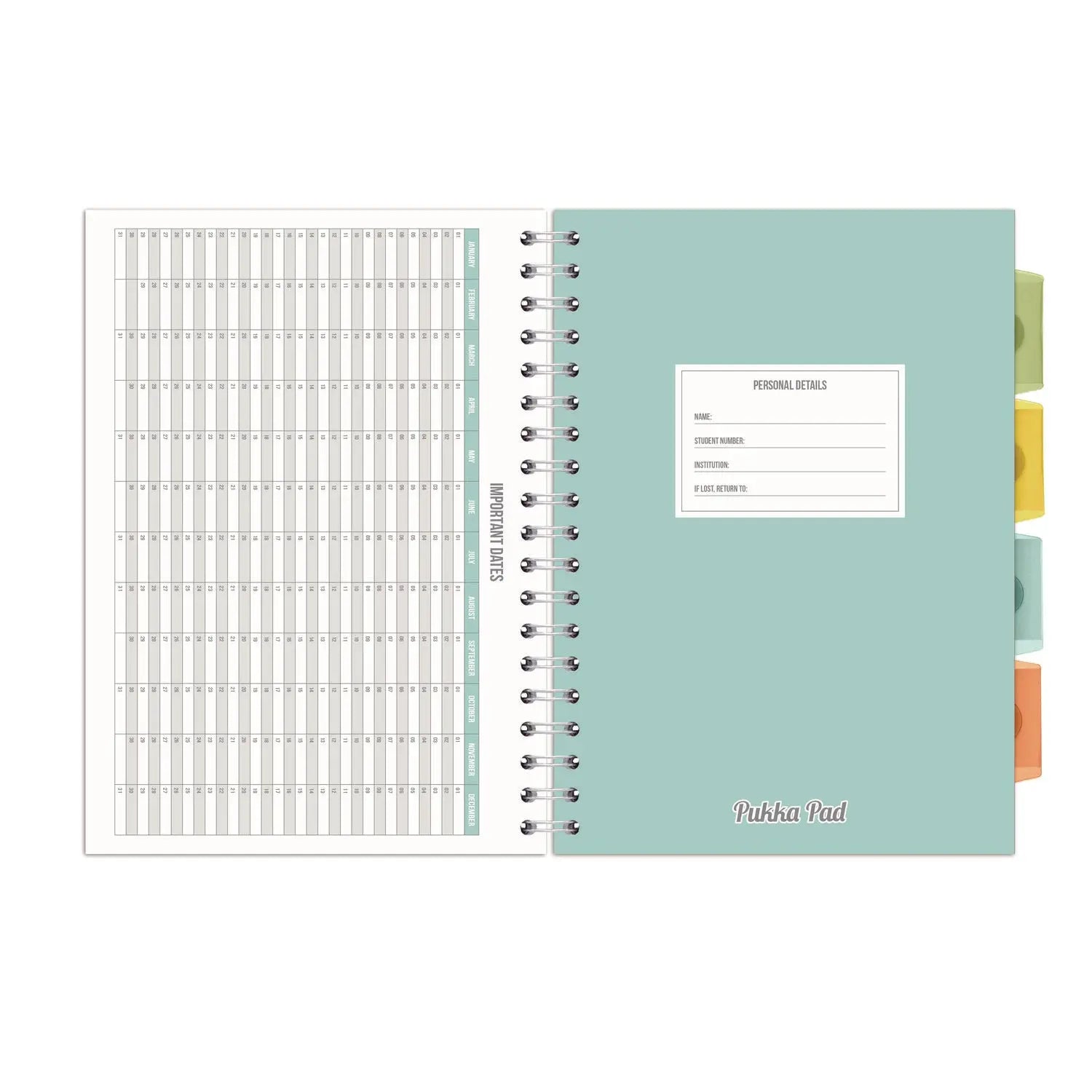 B5 Size Project Book, 4-Subject, Gray/White Study Book Cover, (100) 9.8 x 6.9 Sheets PUKKA PAD® Flipcost