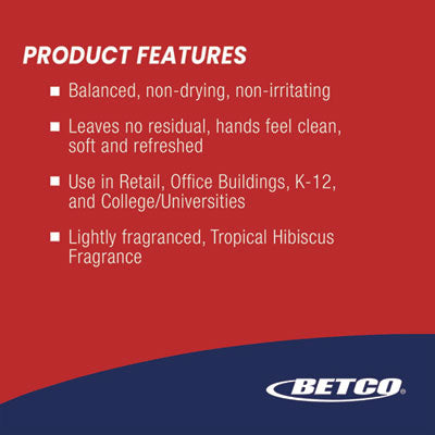 Betco® Pearlized White Lotion Skin Cleanser, Tropical Hibiscus Scent, 1 gal, 4/Carton