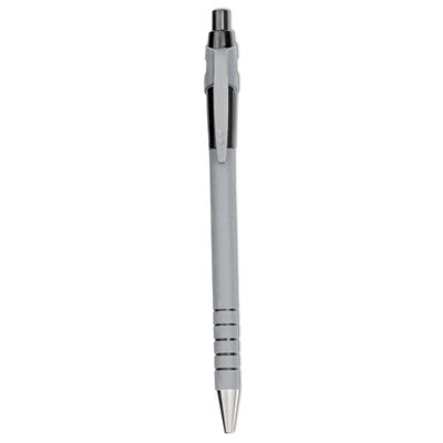 Paper Mate® FlexGrip Ultra Recycled Ballpoint Pen, Retractable, Fine 0.8 mm, Black Ink, Gray/Black Barrel, Dozen Flipcost Flipcost