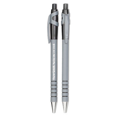 Paper Mate® FlexGrip Ultra Recycled Ballpoint Pen, Retractable, Fine 0.8 mm, Black Ink, Gray/Black Barrel, Dozen Flipcost Flipcost