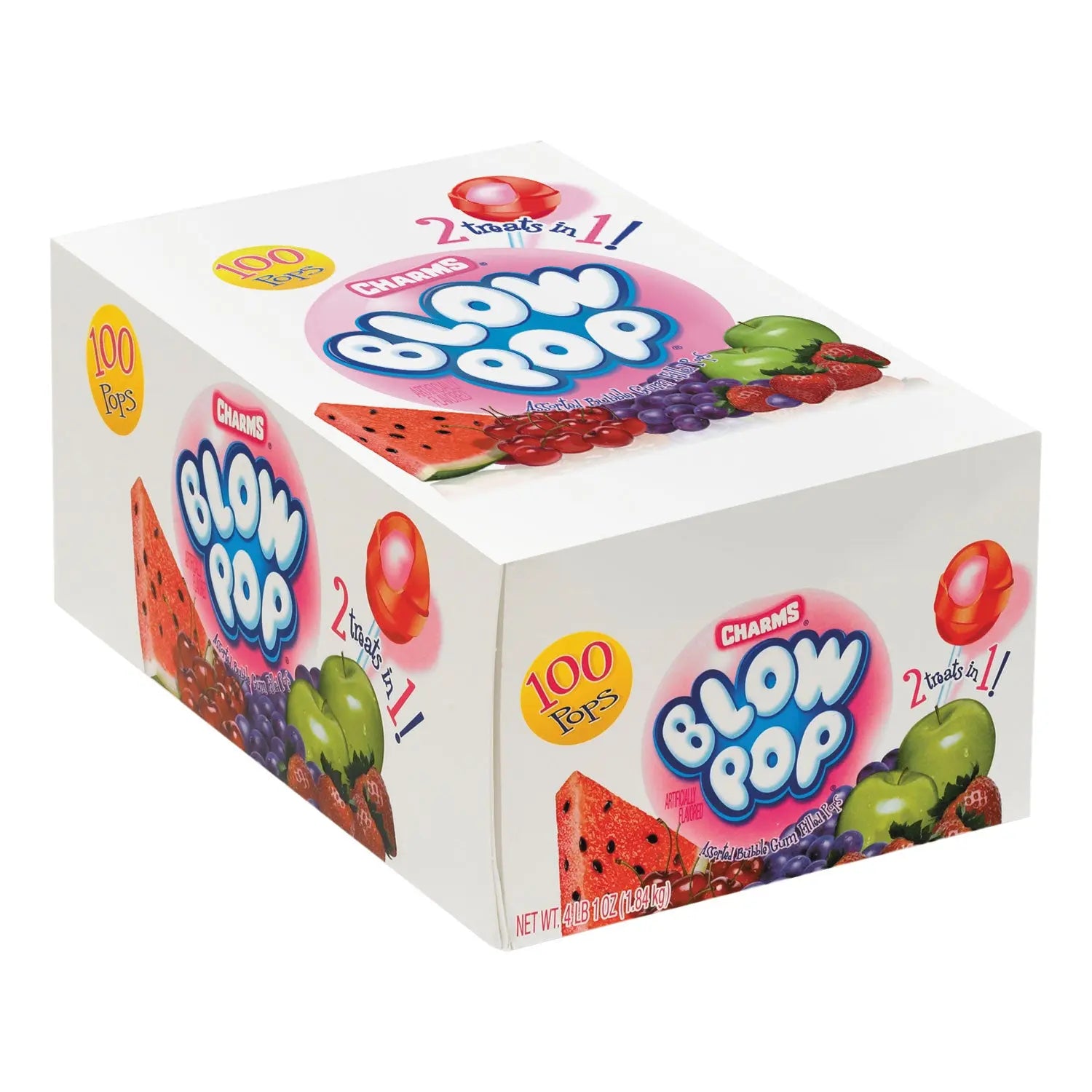Blow Pops, 0.8 oz, Assorted Fruity Flavors, 100/Box