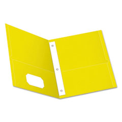 Oxford™ Twin-Pocket Folders with 3 Fasteners, 0.5" Capacity, 11 x 8.5, Yellow, 25/Box Flipcost Flipcost
