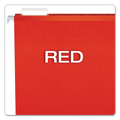 Pendaflex® Colored Reinforced Hanging Folders, Legal Size, 1/5-Cut Tabs, Red, 25/Box Flipcost Flipcost
