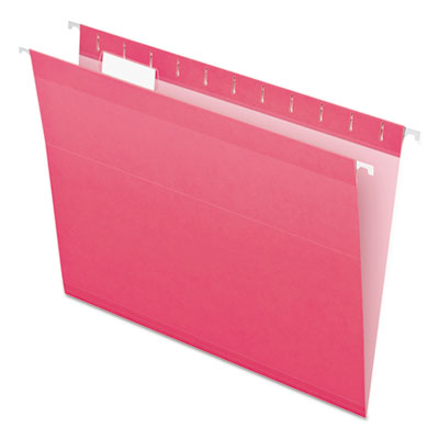 Pendaflex® Colored Reinforced Hanging Folders, Letter Size, 1/5-Cut Tabs, Pink, 25/Box Flipcost Flipcost