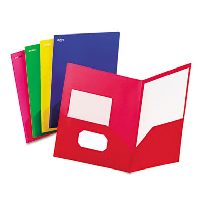 Oxford™ Fashion PolyPort Twin-Pocket Portfolio, Polypropylene, 11 x 8.5, Assorted, 25/Box Flipcost Flipcost