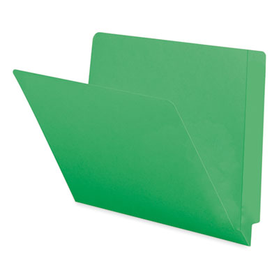Smead™ Shelf-Master Reinforced End Tab Colored Folders, Straight Tabs, Letter Size, 0.75" Expansion, Green, 100/Box Flipcost Flipcost