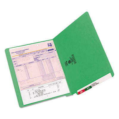Smead™ Shelf-Master Reinforced End Tab Colored Folders, Straight Tabs, Letter Size, 0.75" Expansion, Green, 100/Box Flipcost Flipcost