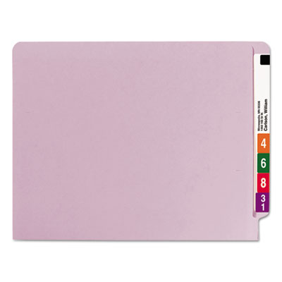 Smead™ Shelf-Master Reinforced End Tab Colored Folders, Straight Tabs, Letter Size, 0.75" Expansion, Lavender, 100/Box Flipcost Flipcost