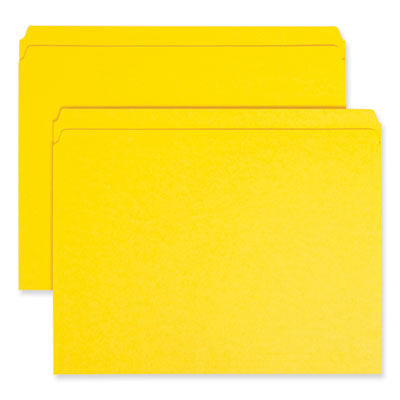 Smead™ Reinforced Top Tab Colored File Folders, Straight Tabs, Letter Size, 0.75" Expansion, Yellow, 100/Box Flipcost Flipcost