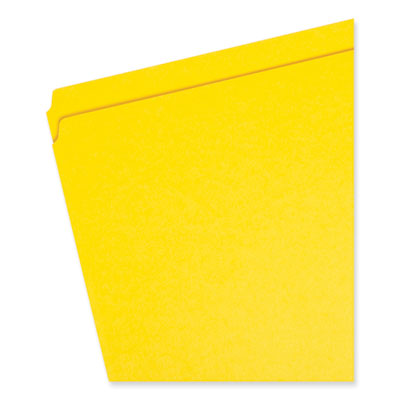 Smead™ Reinforced Top Tab Colored File Folders, Straight Tabs, Letter Size, 0.75" Expansion, Yellow, 100/Box Flipcost Flipcost