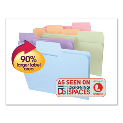 Smead™ SuperTab Colored Legal File Folders 1/3-Cut Tabs: Assorted, Legal Size, 0.75" Expansion, 11-pt Stock, Pastel Assortment, 100/Box Flipcost Flipcost