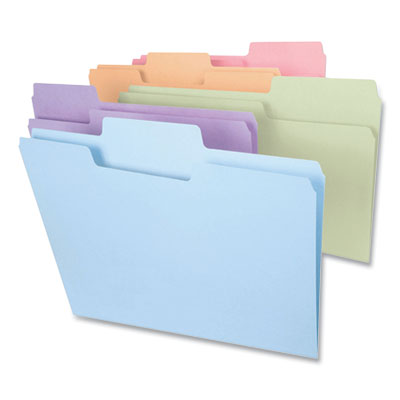 Smead™ SuperTab Colored Legal File Folders 1/3-Cut Tabs: Assorted, Legal Size, 0.75" Expansion, 11-pt Stock, Pastel Assortment, 100/Box Flipcost Flipcost