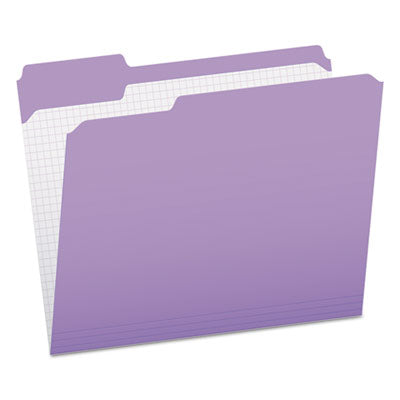 Pendaflex® Double-Ply Reinforced Top Tab Colored File Folders, 1/3-Cut Tabs: Assorted, Letter Size, 0.75" Expansion, Lavender, 100/Box Flipcost Flipcost