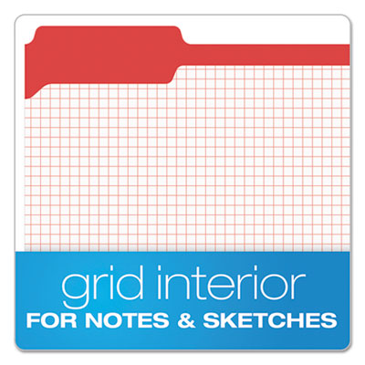 Pendaflex® Double-Ply Reinforced Top Tab Folders, 1/3-Cut Tabs: Assorted, Letter Size, 0.75" Expansion, Red, 100/Box Flipcost Flipcost