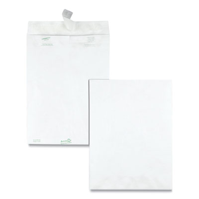 Survivor® Lightweight Tyvek Catalog Mailers, #10 1/2, Square Flap, Redi-Strip Adhesive Closure, 9 x 12, White, 100/Box Flipcost Flipcost