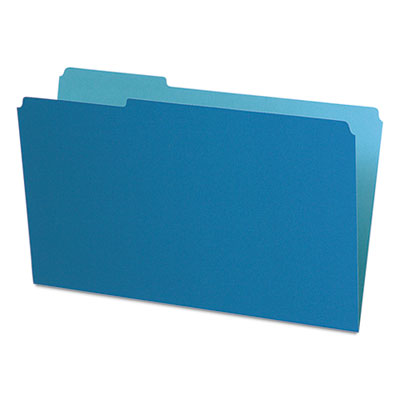 Pendaflex® Interior Legal Size Blue File Folders, 1/3-Cut Tabs: Assorted, , 100/Box Flipcost Flipcost