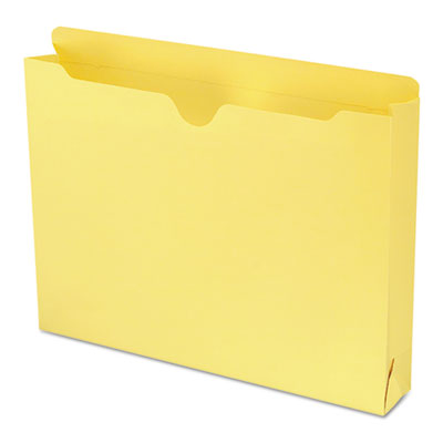 Smead Colored File Jackets Yellow with Reinforced Double-Ply Tab, Straight Tab, Letter Size, Yellow, 50/Box Flipcost Flipcost