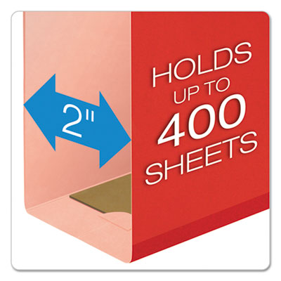 Pendaflex® Extra Capacity Durable Reinforced Hanging File Folders with Box Bottom, 2" Capacity, Letter Size, 1/5-Cut Tabs, Red, 25/Box Flipcost Flipcost