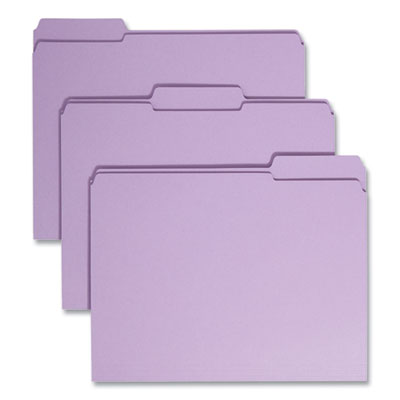 Smead™ Reinforced Top TabDurable reinforced file folders, 1/3-Cut Tabs: Assorted, Letter Size, 0.75" Expansion, Lavender, 100/Box Flipcost Flipcost
