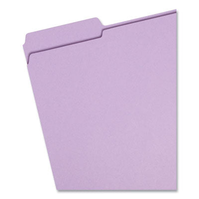 Smead™ Reinforced Top TabDurable reinforced file folders, 1/3-Cut Tabs: Assorted, Letter Size, 0.75" Expansion, Lavender, 100/Box Flipcost Flipcost