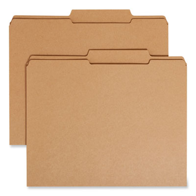 Smead™ Guide Height Reinforced Heavyweight Kraft File Folder, 2/5-Cut Tabs: Right of Center, Letter, 0.75" Expansion, Brown, 100/Box Flipcost Flipcost