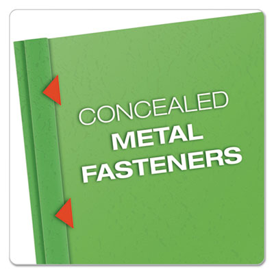 Oxford™ Clear Front Standard Grade Report Cover, Three-Prong Fastener, 0.5" Capacity, 8.5 x 11, Clear/Green, 25/Box Flipcost Flipcost