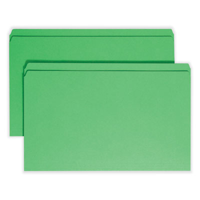 Smead™ Reinforced Top Tab Colored File Folders, Straight Tabs, Legal Size, 0.75" Expansion, Green, 100/Box Flipcost Flipcost
