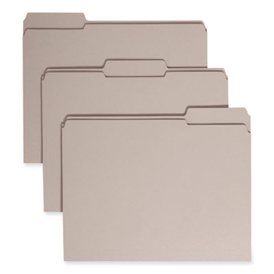 Smead™ Reinforced Top Tab Colored File Folders Gray, 1/3-Cut Tabs: Assorted, Letter Size, 0.75" Expansion, Gray, 100/Box Flipcost Flipcost