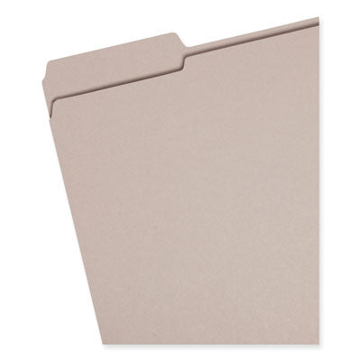 Smead™ Reinforced Top Tab Colored File Folders Gray, 1/3-Cut Tabs: Assorted, Letter Size, 0.75" Expansion, Gray, 100/Box Flipcost Flipcost