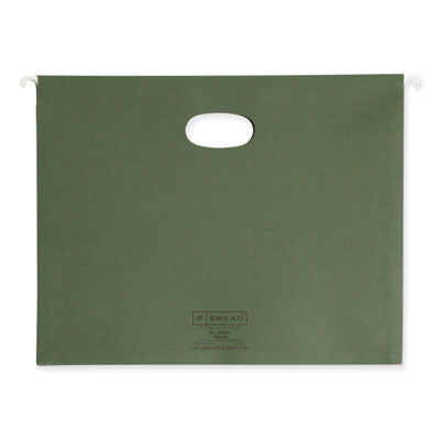 Smead™ Hanging Pockets Full-Height Gusset, 1 Section, 3.5" Capacity, Letter Size, Standard Green, 10/Box Flipcost Flipcost