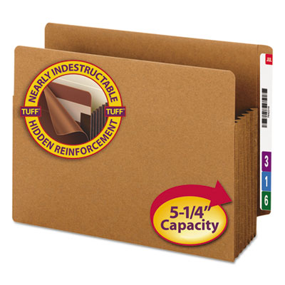 Smead™ Heavy-Duty Redrope End Tab PocketsTUFF Pockets, 5.25" Expansion, Letter Size, Redrope, 10/Box Flipcost Flipcost