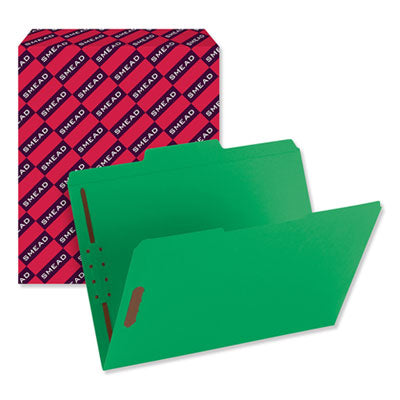 Smead™ Top Tab Colored Fastener Folders Letter Size, 0.75" Expansion, 2 Fasteners, Green Exterior, 50/Box Flipcost Flipcost